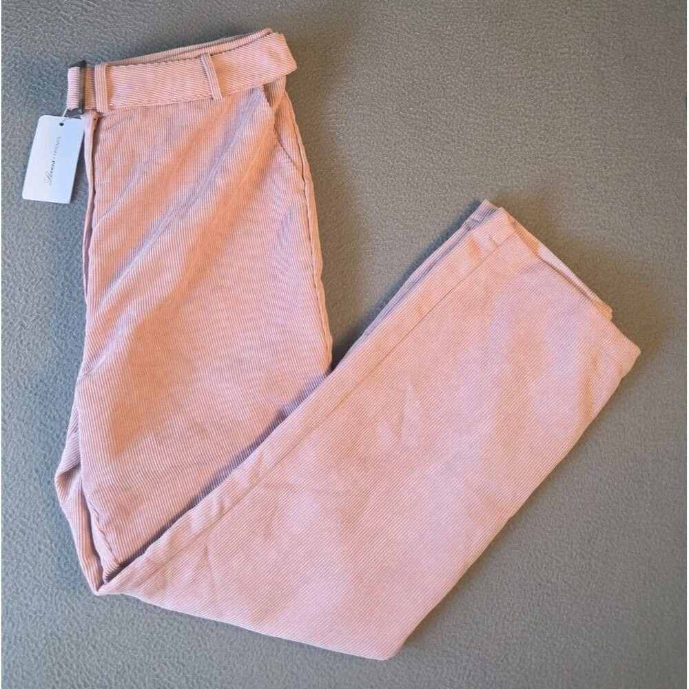 Lovers + Friends Joanie Pink Corduroy Cropped Flare Pants Small NEW With Tags